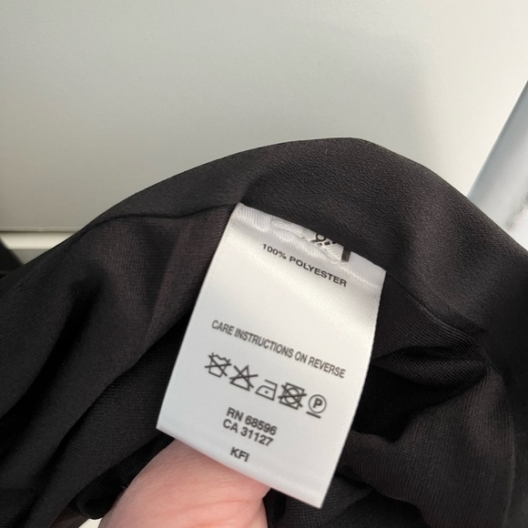 DKNYC Black cowl neck zip sleeveless top / vest goth edgy chic biker L/XL - Picture 7 of 10